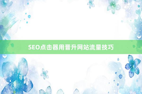 SEO点击器用晋升网站流量技巧